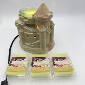 Scentsy Summer Sandcastle Warmer Retired 42201 Light 3 Wax Melts Lemon